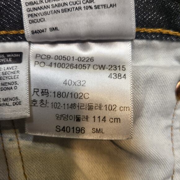 Levis 501 Jeans Mens 36x30 Black Straight Leg Button Fly Denim Classic - Picture 5 of 10